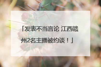 发表不当言论 江西赣州2名主播被约谈！