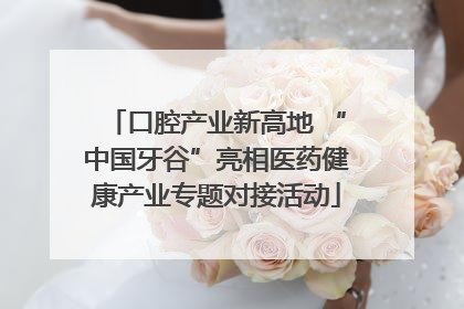 口腔产业新高地 “中国牙谷”亮相医药健康产业专题对接活动