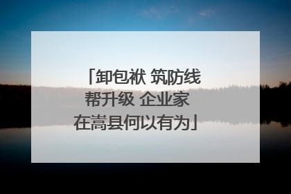 卸包袱 筑防线 帮升级 企业家在嵩县何以有为