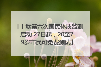 十堰第六次国民体质监测启动 27日起，20至79岁市民可免费测试