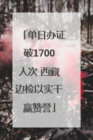 单日办证破1700人次 西藏边检以实干赢赞誉