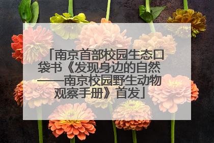 南京首部校园生态口袋书《发现身边的自然——南京校园野生动物观察手册》首发