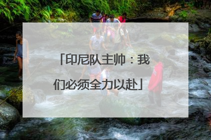 印尼队主帅：我们必须全力以赴