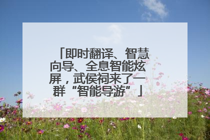 即时翻译、智慧向导、全息智能炫屏，武侯祠来了一群“智能导游”