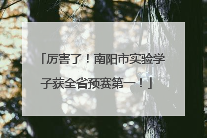 厉害了！南阳市实验学子获全省预赛第一！