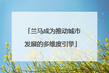 兰马成为推动城市发展的多维度引擎
