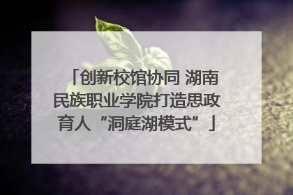 创新校馆协同 湖南民族职业学院打造思政育人“洞庭湖模式”