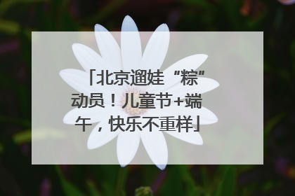 北京遛娃“粽”动员！儿童节+端午，快乐不重样