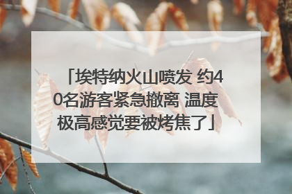 埃特纳火山喷发 约40名游客紧急撤离 温度极高感觉要被烤焦了