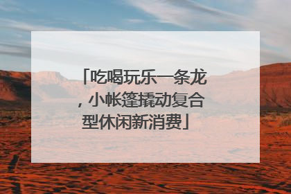 吃喝玩乐一条龙，小帐篷撬动复合型休闲新消费