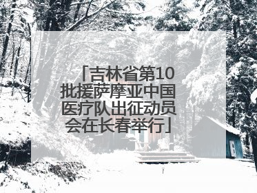 吉林省第10批援萨摩亚中国医疗队出征动员会在长春举行