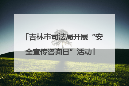 吉林市司法局开展“安全宣传咨询日”活动