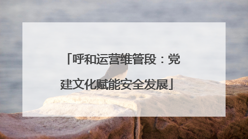 呼和运营维管段：党建文化赋能安全发展