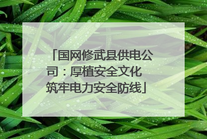 国网修武县供电公司：厚植安全文化 筑牢电力安全防线