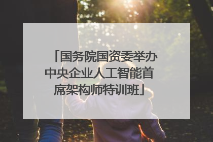 国务院国资委举办中央企业人工智能首席架构师特训班