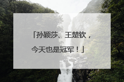 孙颖莎、王楚钦，今天也是冠军！