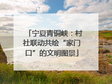 宁夏青铜峡：村社联动共绘“家门口”的文明图景