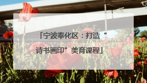 宁波奉化区：打造“诗书画印”美育课程