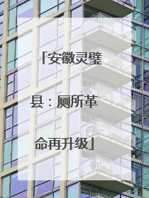 安徽灵璧县：厕所革命再升级