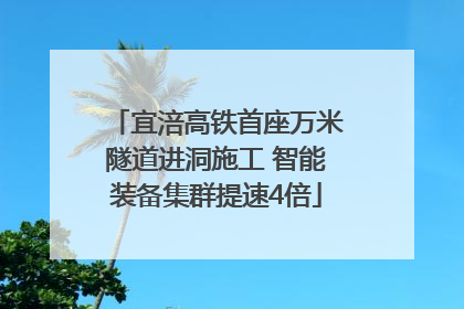 宜涪高铁首座万米隧道进洞施工 智能装备集群提速4倍