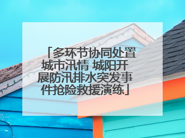 多环节协同处置城市汛情 城阳开展防汛排水突发事件抢险救援演练