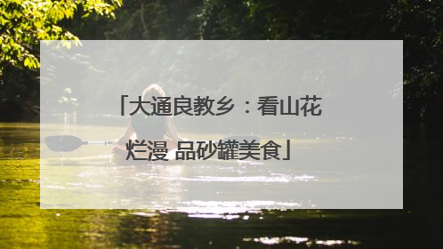 大通良教乡：看山花烂漫 品砂罐美食