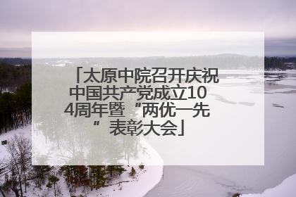 太原中院召开庆祝中国共产党成立104周年暨“两优一先”表彰大会