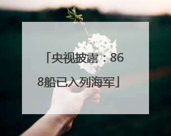 央视披露：868船已入列海军