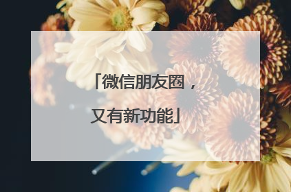 微信朋友圈，又有新功能