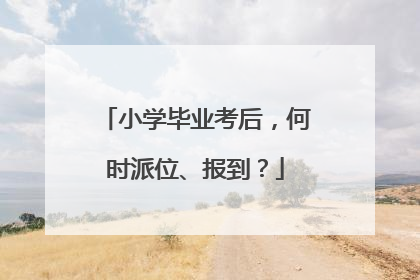 小学毕业考后，何时派位、报到？
