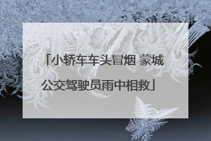 小轿车车头冒烟 蒙城公交驾驶员雨中相救
