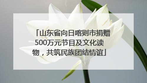山东省向日喀则市捐赠500万元节目及文化读物，共筑民族团结情谊