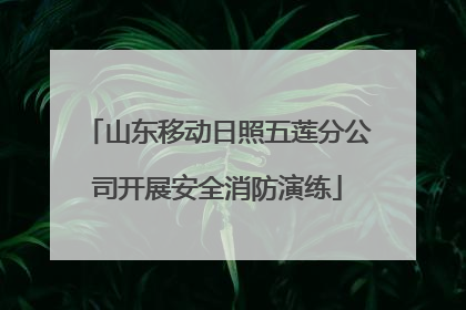 山东移动日照五莲分公司开展安全消防演练