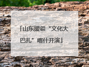 山东援疆“文化大巴扎”喀什开演