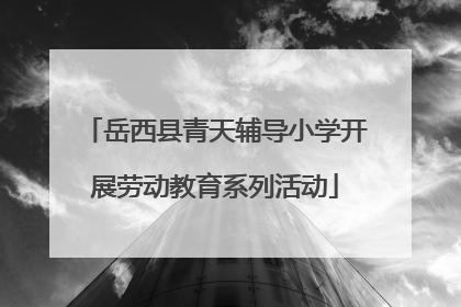 岳西县青天辅导小学开展劳动教育系列活动