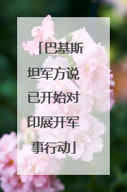 巴基斯坦军方说已开始对印展开军事行动