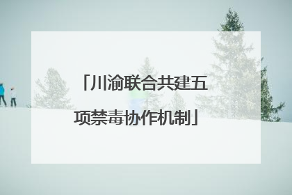 川渝联合共建五项禁毒协作机制