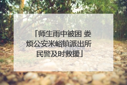 师生雨中被困 娄烦公安米峪镇派出所民警及时救援