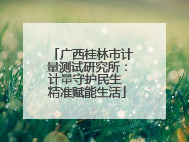 广西桂林市计量测试研究所：计量守护民生 精准赋能生活