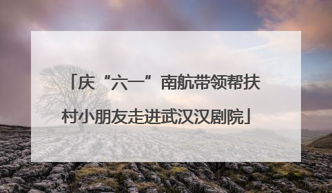 庆“六一”南航带领帮扶村小朋友走进武汉汉剧院