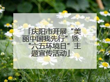 庆阳市开展“美丽中国我先行”暨“六五环境日”主题宣传活动