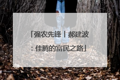 强农先锋丨郝建波：佳腾的富民之路