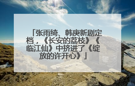 张雨绮、韩庚新剧定档，《长安的荔枝》《临江仙》中挤进了《绽放的许开心》