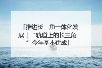 推进长三角一体化发展｜“轨道上的长三角”今年基本建成