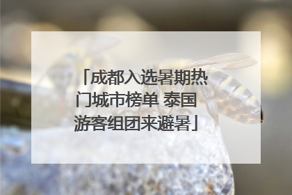 成都入选暑期热门城市榜单 泰国游客组团来避暑