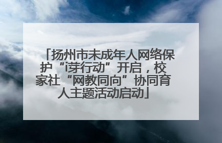 扬州市未成年人网络保护“i芽行动”开启，校家社“网教同向”协同育人主题活动启动