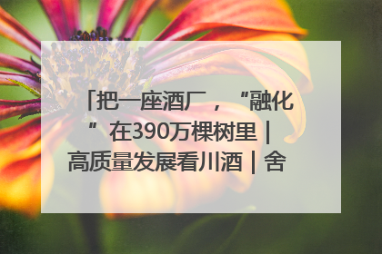 把一座酒厂，“融化”在390万棵树里｜高质量发展看川酒｜舍得酒｜舍得酒业｜舍得老酒｜沱牌酒