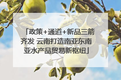 政策+通道+新品三箭齐发 云南打造南亚东南亚水产品贸易新枢纽