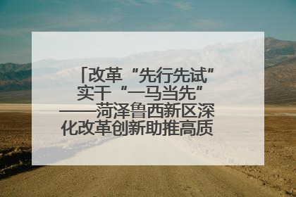 改革“先行先试” 实干“一马当先”——菏泽鲁西新区深化改革创新助推高质量发展纪实