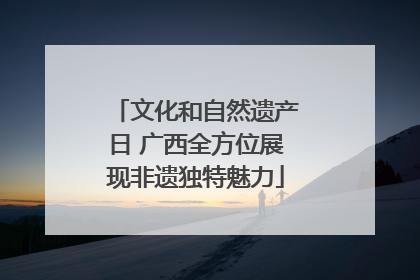 文化和自然遗产日 广西全方位展现非遗独特魅力